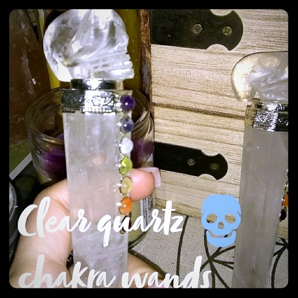 Clear qaurtz skull charka wands 💀 - Picture 1 of 1
